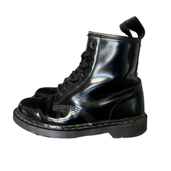 Dr. Martens 1460 MONO SMOOTH LEATHER LACE UP BOOTS Black 8-Eye Women’s Size 8 - Picture 3 of 8